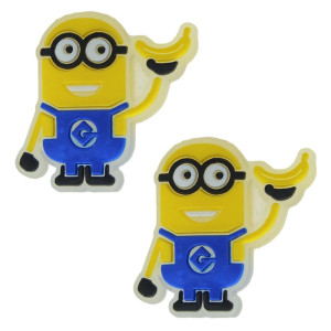 Aplique de Borracha, Minions, Banana, Amarelo/Azul