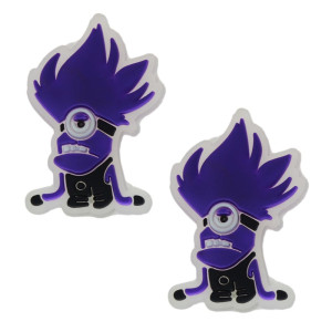 Aplique de Borracha, Minions, Malvado, Roxo/Preto