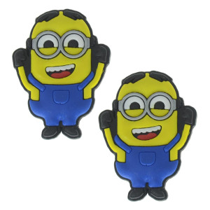 Aplique de Borracha, Minions, Amarelo/Azul