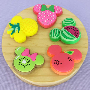Kit Apliques Minnie e Frutas para Babuche – 5 Unidades