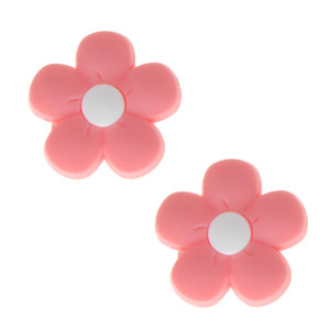 Aplique, Florzinha Candy Color, PVC, Rosa Salmão