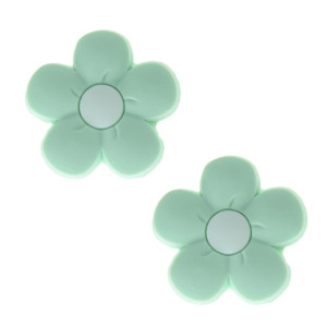 Aplique, Florzinha Candy Color, PVC, Verde Claro