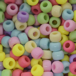 Miçanga Plástica, Tererê 06mm x 08mm, Colorido