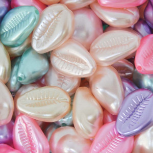 Miçanga Plástica, Búzios 18mm, Colorido Candy Color