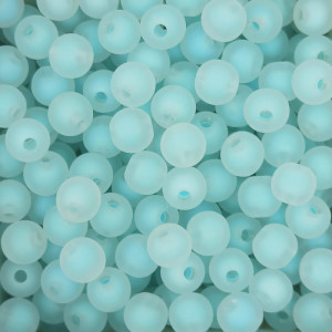 Bola Translúcida Fosca, 08mm, Azul Bebê