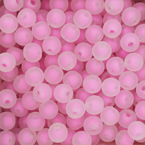 Bola Translúcida Fosca, 08mm, Rosa Claro