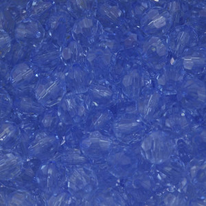 Bola Acrílica Sextavada, 08mm, Azul