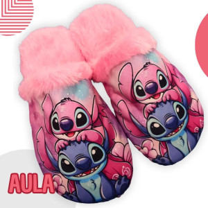 Pantufa Unissex do Stitch com Aplicação de Estampa Termocolante - Aula 011