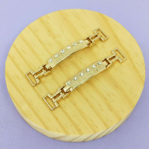 Cabedal Fivela Maiara, Passante, Ouro/Cristal