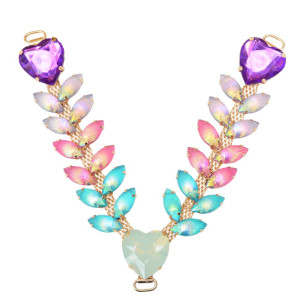 Cabedal Ayla, Passante, Menta/Rosa/Lilás