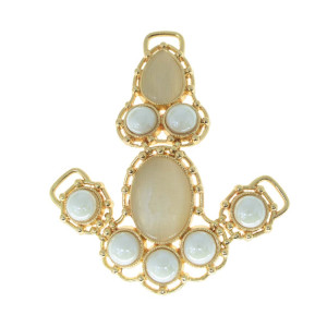 Cabedal Adriana, Passante, Branco Perolado/Creme