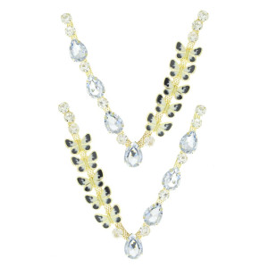 Cabedal Lily, Borboletas, Rebite, Cristal