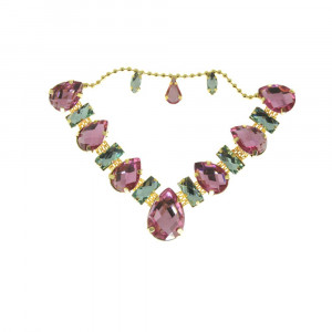 Cabedal Infantil Beatriz, Banhado, Rebite, Rosa Claro/Tiffany