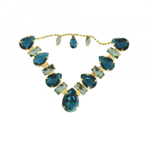 Cabedal Infantil Beatriz, Banhado, Rebite, Turquesa/Tiffany