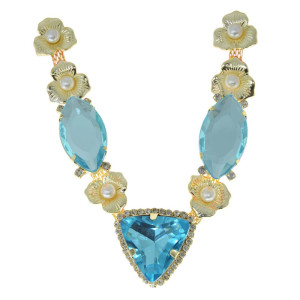 Cabedal Liz, Banhado, Rebite, Azul Tiffany