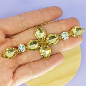 Cabedal Nívea, Banhado, Rebite, Chaton Lemon, Amarelo Dourado