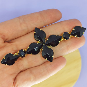 Cabedal Nívea, Banhado, Rebite, Chaton Lemon, Preto