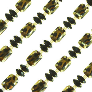 Cabedal em Metro, Banhado, Lótus, Onça/Preto