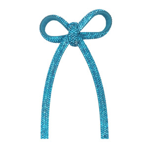 Cabedal Laço Meia Cana 08mm, Tecido, Azul/Tiffany