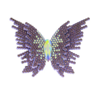 Cabedal Lia, Tecido, Borboleta, Lilás