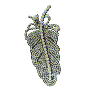 Cabedal Laila, Tecido, Folha, Cristal/Furtacor