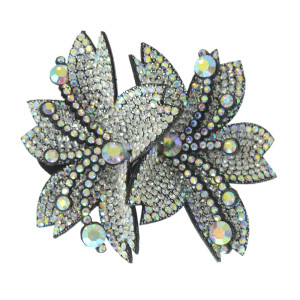 Cabedal Geórgia Flor Dupla, Tecido, Cristal/Furtacor