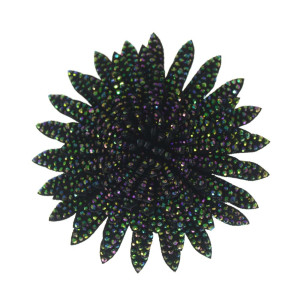 Cabedal Flor de Lótus, Tecido, Preto/Colorido