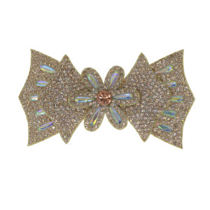 Aplique Valéria, Laço, Tecido Rosé, Rosé/Furtacor