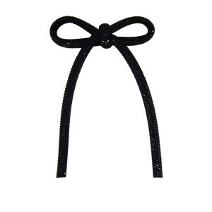 Cabedal Laço Meia Cana 08mm, Tecido, Preto