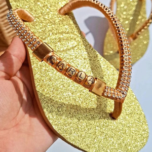 Chinelo Personalizado com Nome - Mileni Fernandes