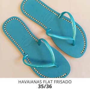 Sandálias Havaianas Flat, 35/36, Frisado para Fio de Strass