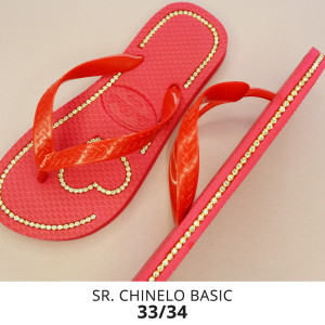 Sandálias Sr. Chinelo Basic, 33/34, Frisado para Fio de Strass