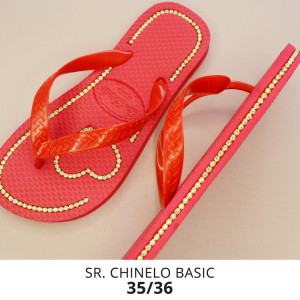Sandálias Sr. Chinelo Basic, 35/36, Frisado para Fio de Strass