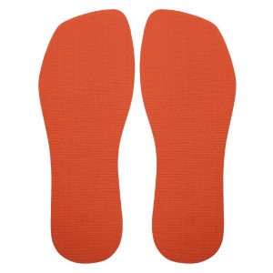 Sola Slim Square, 100% Borracha, Laranja Vibrante