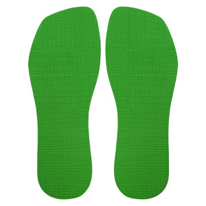 Sola Slim Square, 100% Borracha, Verde Limão