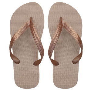 Chinelo Basic, Sr.Chinelo, 100% Borracha, Areia