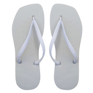 Chinelo Slim Square, Sr.Chinelo, 100% Borracha, Branco