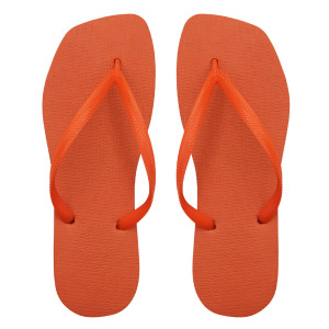 Chinelo Slim Square, Sr.Chinelo, 100% Borracha, Laranja Vibrante