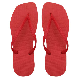 Chinelo Slim Square, Sr.Chinelo, 100% Borracha, Vermelho Coral