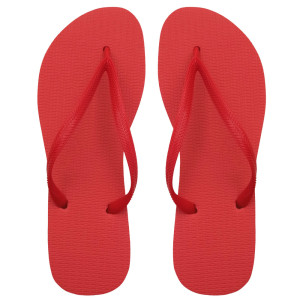 Chinelo Slim, Sr.Chinelo, 100% Borracha, Vermelho Coral