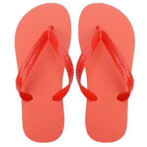 Chinelo Basic, Sr.Chinelo, 100% Borracha, Vermelho Coral