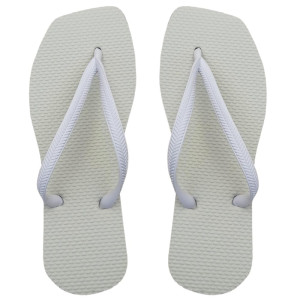 Chinelo Slim Square, Sr.Chinelo, 100% Borracha, Branco
