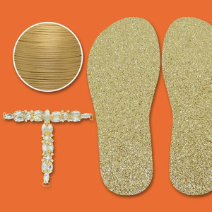 Cabedal Taísa com Lonita Glitter