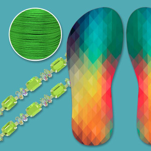 Lonita Geométrica e Cabedal em Metro Lótus