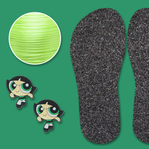 Aplique de Borracha Docinho e Lonita Preta