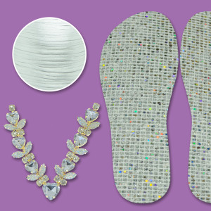 Lonita Quadriculado Glitter e Cabedal Victória