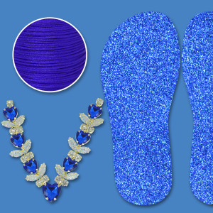 Lonita Glitter Azul e Cabedal Victória