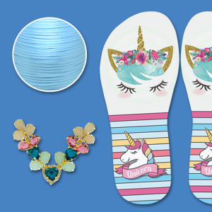 Cabedal Amanda Infantil e Lonita Unicórnio 