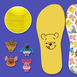 Pingentes de Resina e Lonita do Ursinho Pooh