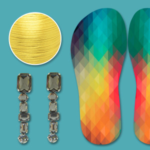 Lonita Geométrico com Cabedal Renata Fumê